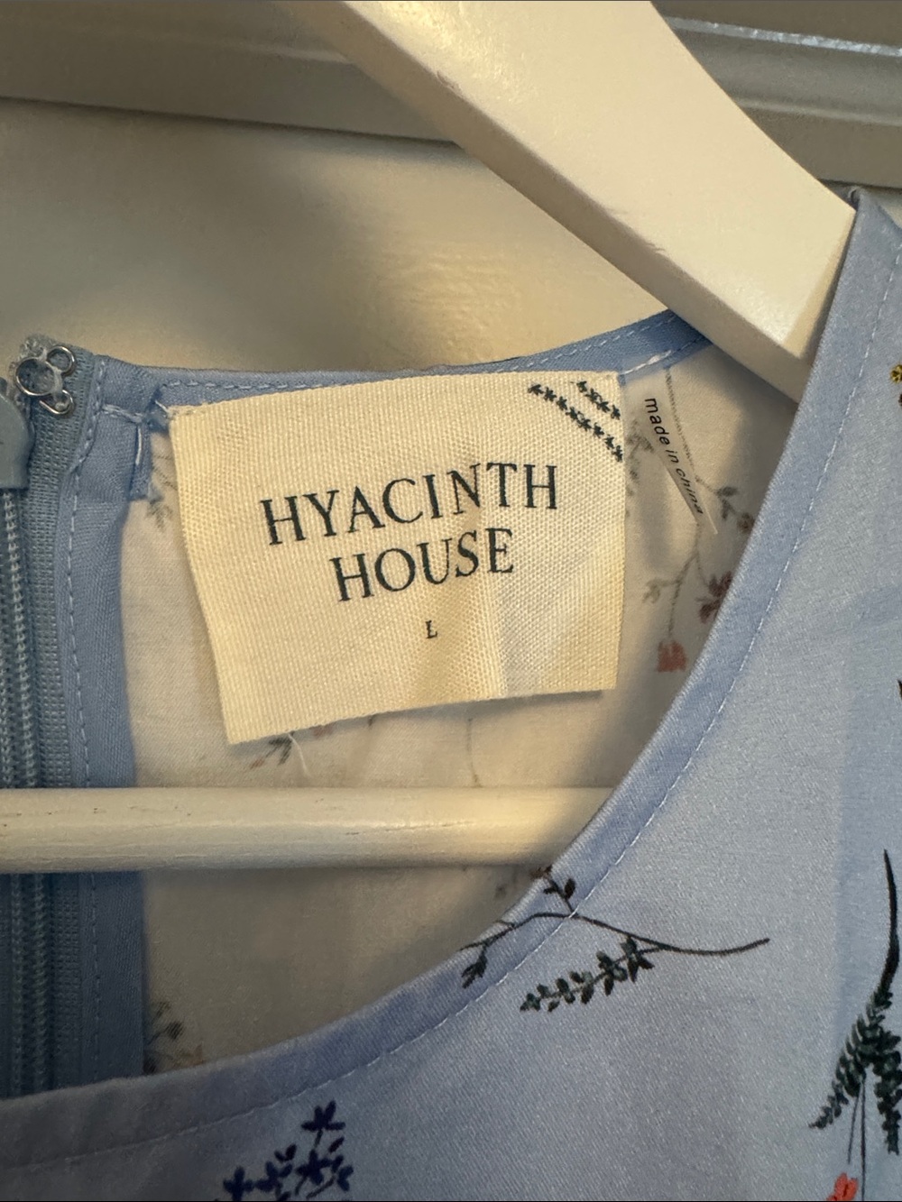 Hyacinth House via Tuckernuck Light Blue Floral Puff-Sleeve Romper - Picture 2 of 5